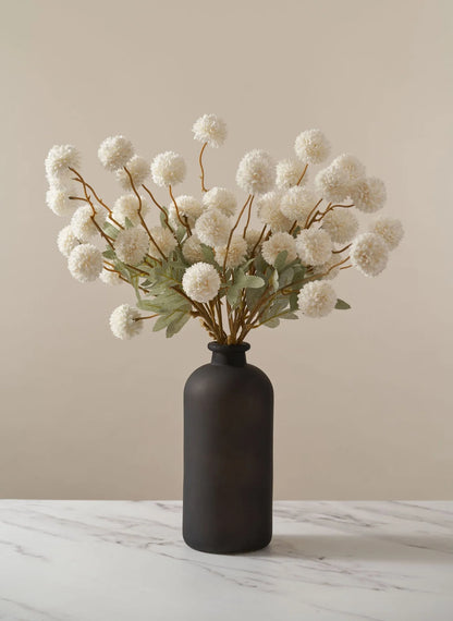 Faux Kiku Flower - White (10 stems/50 blooms)