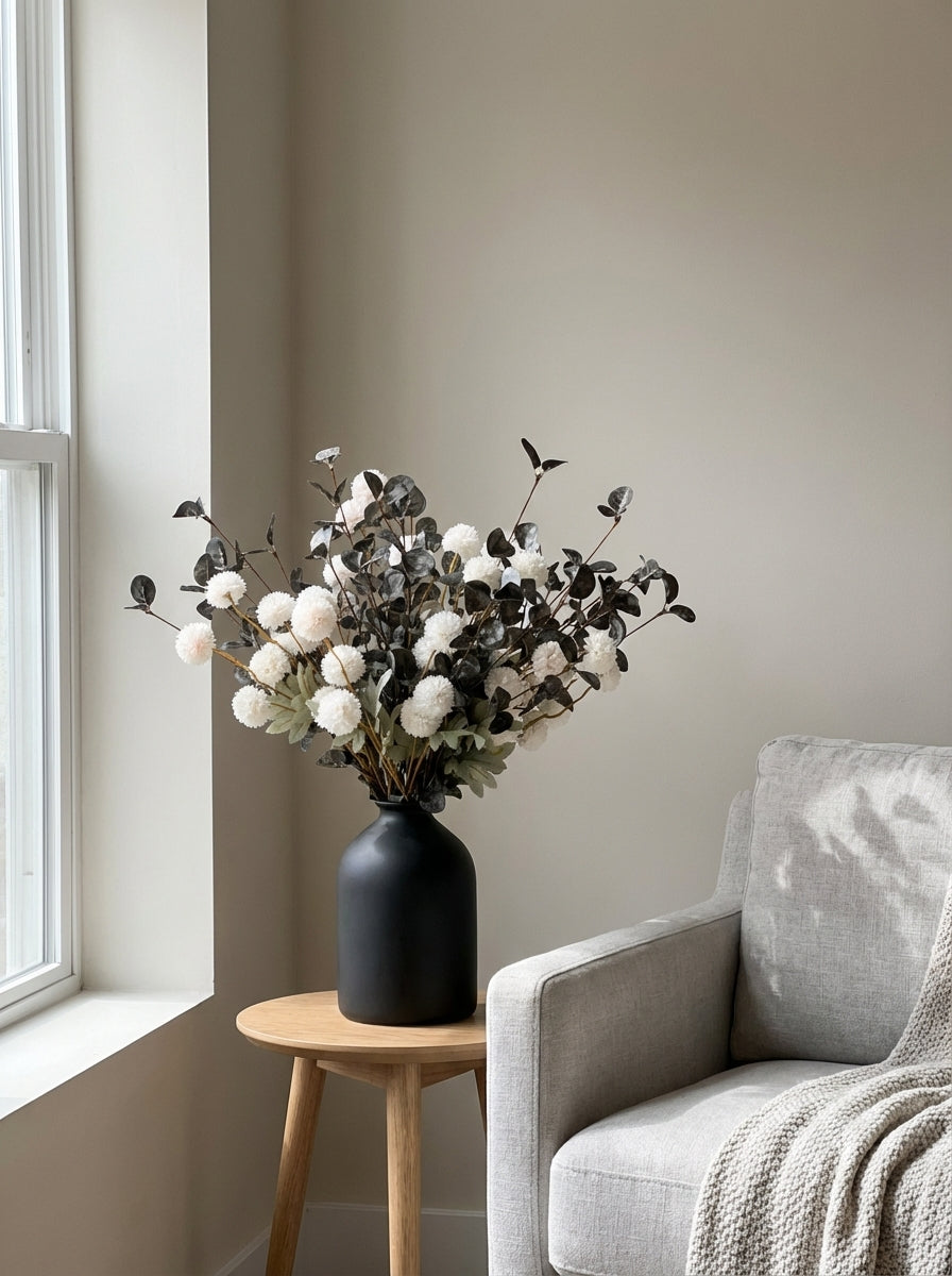 Faux Arrangement - White & Green