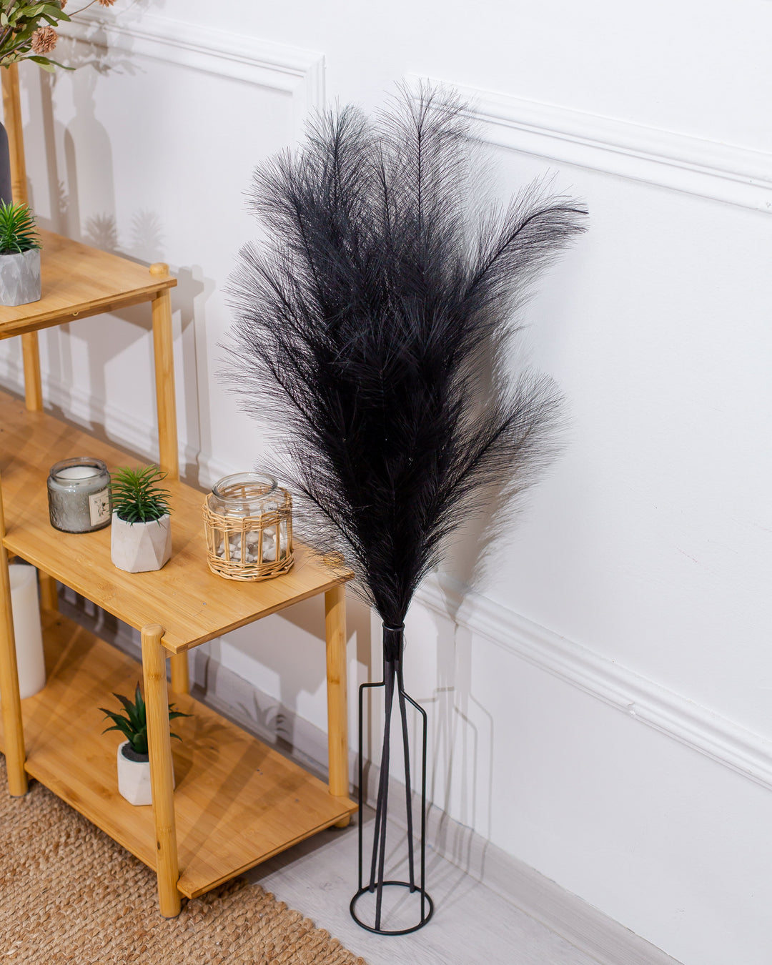 FAUX PAMPAS GRASS - Black