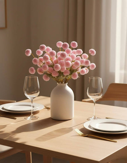 Faux Kiku Flower - Pink (10 stems/50 blooms)