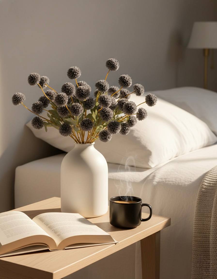 Faux Kiku Flower - Livid (10 stems/50 blooms)