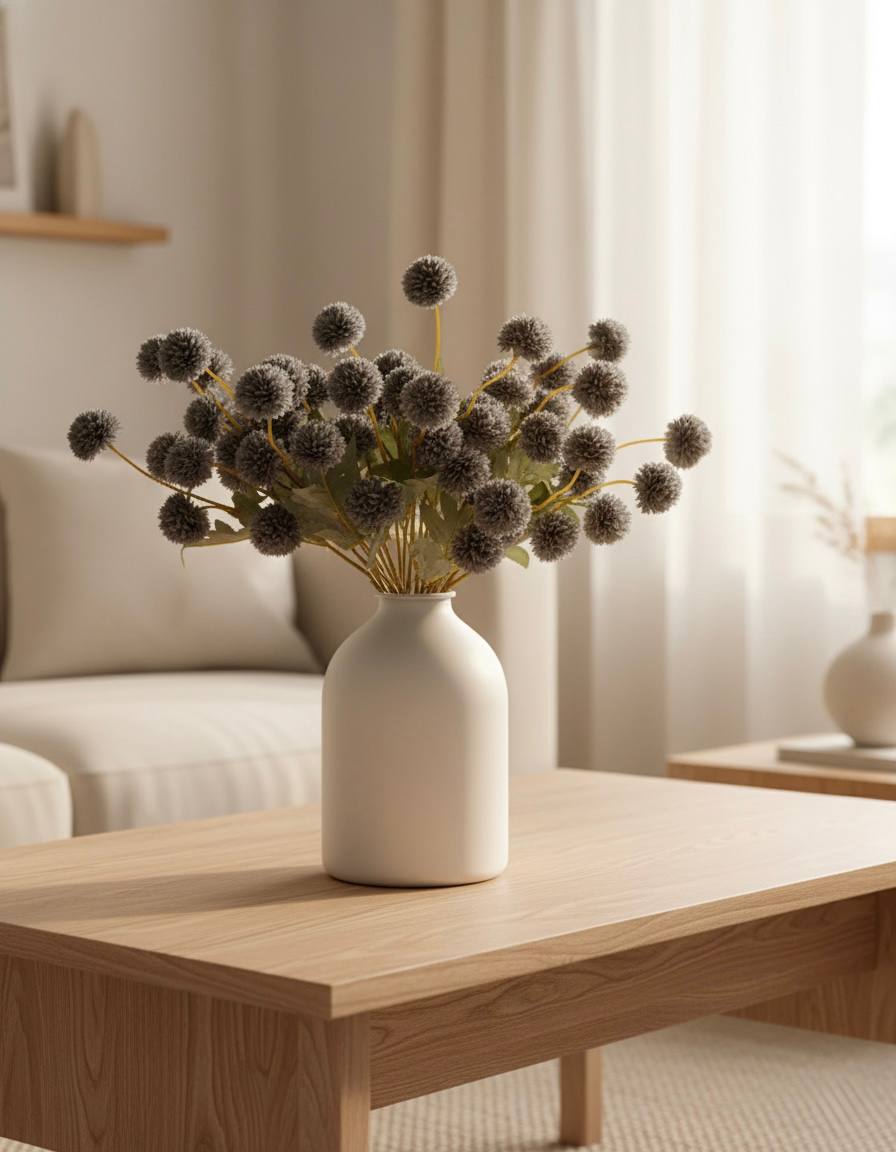 Faux Kiku Flower - Livid (10 stems/50 blooms)