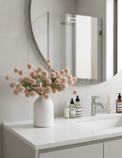 Faux Kiku Flower - Cream (10 stems/50 blooms)