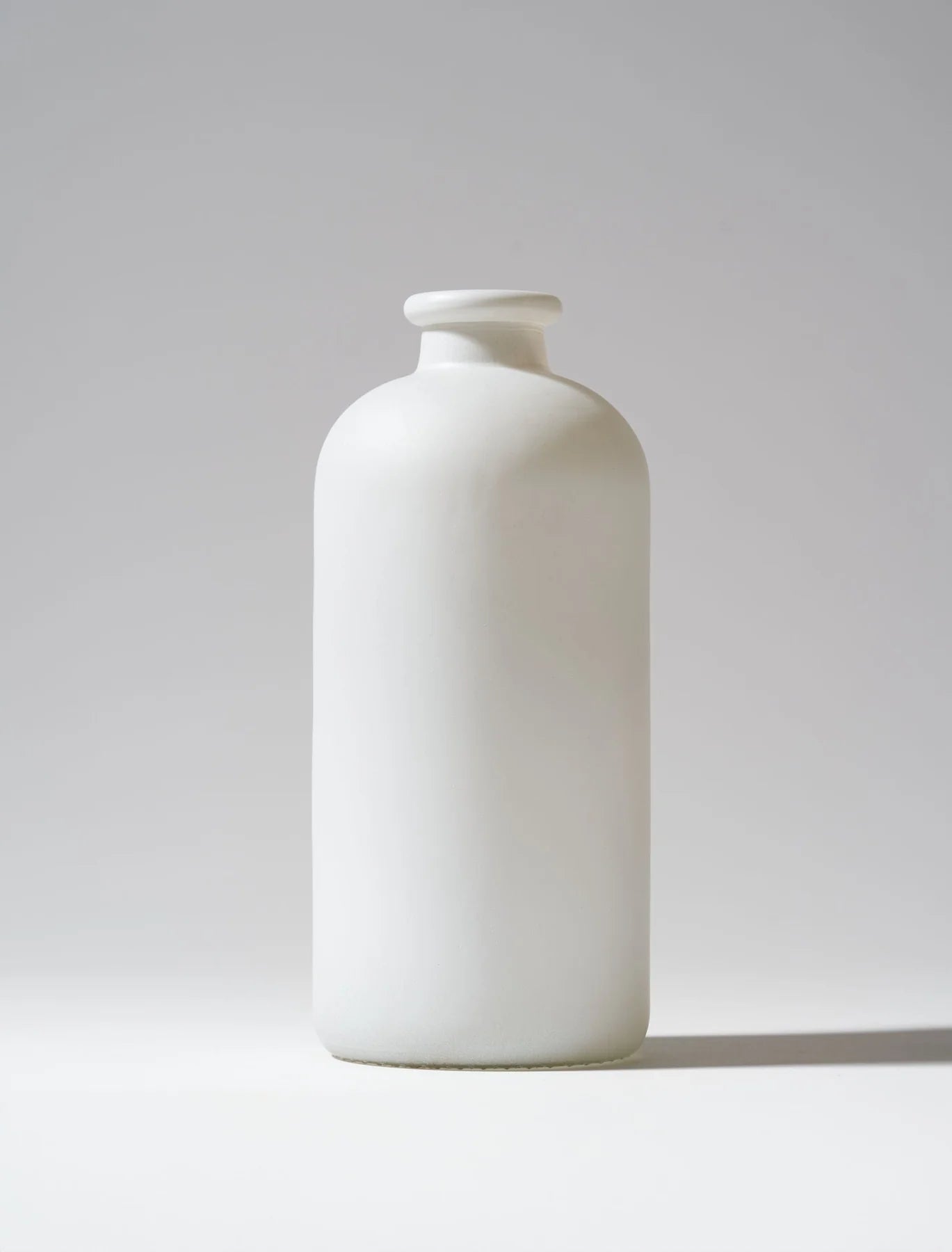 Mia Glass Vase - Frosted White